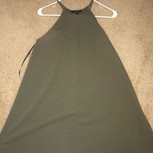 Flowy olive green casual dress